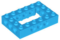 Technic Brick 4 x 6 with 2 x 4 Opening in Dark Azure