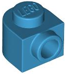 Plate Special 1 x 1 x 2/3 Half Round with Side Stud in Dark Azure