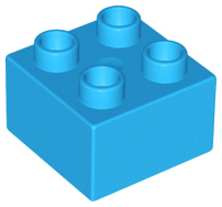 Duplo Brick 2 x 2 in Dark Azure