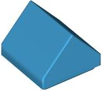 Brick Sloped Double 45° 1 x 1 in Dark Azure