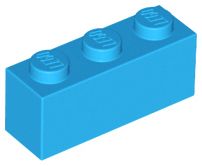 Brick 1 x 3 in Dark Azure