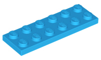 Plate 2 x 6 in Dark Azure