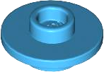 Equipment Cup / Teacup Saucer with Recessed Stud on Top [PLAIN] in Dark Azure