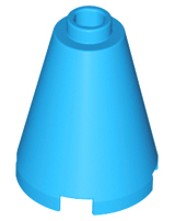 Cone 2 x 2 x 2, Open Stud in Dark Azure