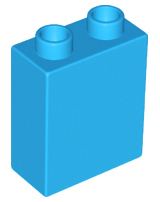 Duplo Brick 1 x 2 x 2 with Bottom Tube in Dark Azure