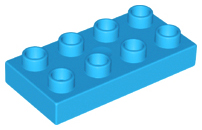 Duplo Plate 2 x 4 in Dark Azure
