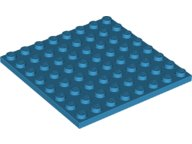 Plate 8 x 8 in Dark Azure