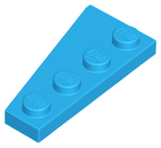 Wedge Plate 4 x 2 Right in Dark Azure