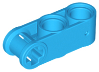 Technic Axle and Pin Connector Perpendicular 3L with 2 Pin Holes in Dark Azure
