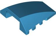 Brick Wedged, Curved 4 x 4 No Top Studs in Dark Azure