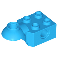 Technic Brick Special 2 x 2 with Pin Hole, Rotation Joint Ball Half [Horizontal Top] in Dark Azure