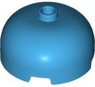 Brick Round 3 x 3 Dome with Center Stud in Dark Azure