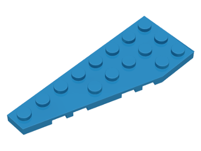 Wedge Plate 8 x 3, 22° Left in Dark Azure