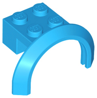 Wheel Arch, Mudguard 4 x 2 1/2 x 2 with 2 x 2 Plate in Dark Azure