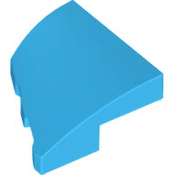 Brick Wedged, Curved 2 x 2 with Stud Notch Right in Dark Azure