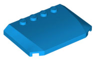 Brick Wedged, Curved Triple 4 x 6 x 2/3 with 4 Studs in Dark Azure
