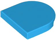 Tile Round 2 x 2 Half Circle in Dark Azure