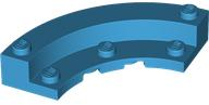 Brick Round Corner 5 x 5 Macaroni with 1/3 Inner Side in Dark Azure
