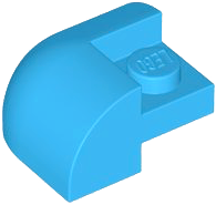 Brick Round, Curved 2 x 2 x 1, Corner in Dark Azure