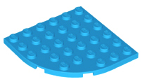 Plate Round Corner 6 x 6 in Dark Azure