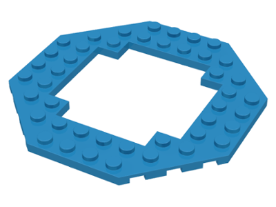 Plate Special 10 x 10 Octagonal Opening in Dark Azure