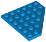 Wedge Plate 6 x 6 Cut Corner in Dark Azure