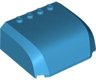 Windscreen 5 x 6 x 2 Triple Curved Top Canopy with 4 Studs in Dark Azure