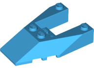 Brick Wedged, Sloped 6 x 4 Cutout, Stud Notches in Dark Azure