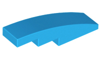 Brick Curved 4 x 1 No Studs [Stud Holder with Symmetric Ridges] in Dark Azure