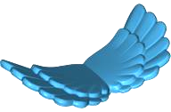 Animal / Creature Body Part, Wings Double Layer with Anti-Stud in Dark Azure