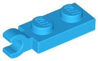 Plate Special 1 x 2 with Clip Horizontal on End in Dark Azure