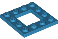 Plate Special 4 x 4 with 2 x 2 Opening in Dark Azure