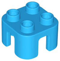 Duplo Chair with no Back / Stool in Dark Azure