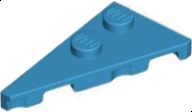 Wedge Plate 2 x 4 27° Left in Dark Azure