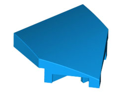 Brick Wedged, Curved 2 x 2 with Stud Notches in Dark Azure