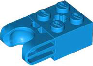Technic Brick Special 2 x 2 with Ball Socket Wide and Axle Hole, No Arm Holes in Dark Azure