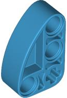 Technic Beam 2 x 3 L-Shape with Quarter Ellipse Thick in Dark Azure