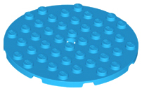 Plate Round 8 x 8 in Dark Azure