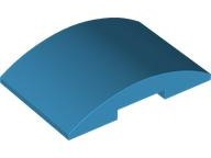 Brick Curved 4 x 6 Double, 2 x 4 Cutout in Dark Azure