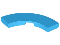 Tile 3 x 3 Curved, Macaroni in Dark Azure