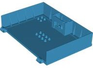 Plate Special Book 11 x 16 with 2 x 4 Container, 2 x 4 Studs on Edge, Hole in Dark Azure