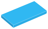 Tile 2 x 4 with Groove in Dark Azure