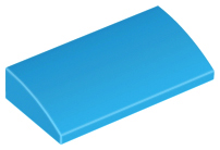 Brick Curved 2 x 4 x 2/3 No Studs, with Bottom Tubes in Dark Azure