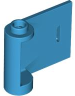 Door 1 x 3 x 2 Right - Open Between Top and Bottom Hinge in Dark Azure