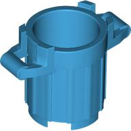 Trash Can with 4 Cover Holders in Dark Azure