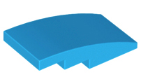 Brick Curved 4 x 2 No Studs in Dark Azure
