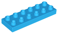 Duplo Plate 2 x 6 in Dark Azure