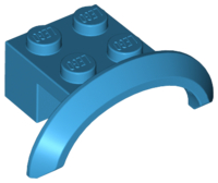 Wheel Arch, Mudguard 4 x 2 1/2 x 1 in Dark Azure