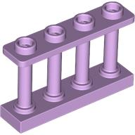 Fence Spindled 1 x 4 x 2 [4 Top Studs] in Lavender