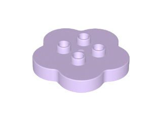 Duplo Flower 4 x 4 x 1 with 4 Top Studs in Lavender